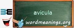 WordMeaning blackboard for avicula